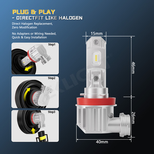 OEM HB3 9005 006 faro LED para coche Super brillante blanco 9012 H8 Auto Led bombillas H1 H3 niebla Led bombillas para coches camiones motocicletas - Product Image 2