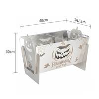 Barbecue portable au charbon de bois en acier inoxydable, barbecue de table compact, cuisinière d'extérieur pour jardin, camping, pique-nique