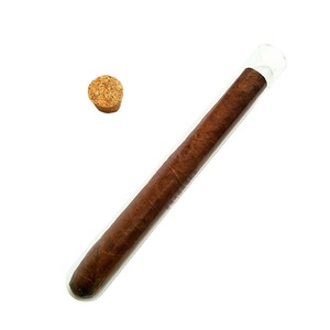 Tubo de vidrio para cigarros Tianjing de 24x200 mm con sello de corcho y base redonda para almacenamiento de cigarros - Product Image 5