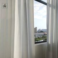 Tissu de rideau transparent 6001-41, intimité et lumière naturelle, couleur unie en 340 cm, 200 GSM, tombé parfait, idéal pour la maison et le commerce.
