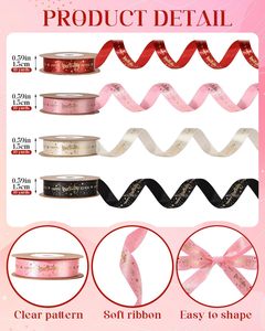 Cintas Decorativas Personalizadas Profesionales para Envolver Regalos, Varios Lazos con Banda Elástica - Product Image 5