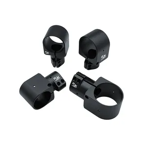 RJXHOBBY RJX4141 Conector de tren de aterrizaje de aleación de aluminio de tres vías de 30 mm a 40/45/50 mm, abrazadera de tubo negra para dron - Product Image 4