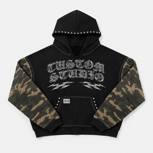 Sudadera con Capucha OEM Lisa de Algodón Pesado con Efecto Stone Washed, Hombros Caídos, Corte Holgado y Personalizable para Hombre - Product Image 1