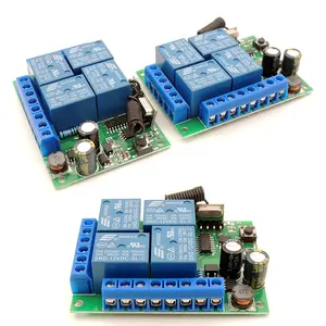リモートコントロールスイッチDC12V 4CHリレーレシーバーモジュール4チャンネルRFリモート433 Mhzトランスミッター