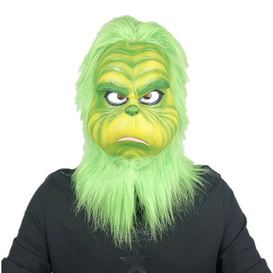 Ensemble de vêtements de Noël pour masque de monstre <span class=keywords><strong>Grinch</strong></span> aux cheveux verts de Noël - Product Image 4