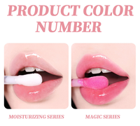 45 Couleurs Soin des Lèvres Non Collant Logo Personnalisé Huile pour les Lèvres Aromatisée aux Fruits Hydratante Vegan Huile Repulpante pour les Lèvres Brillant