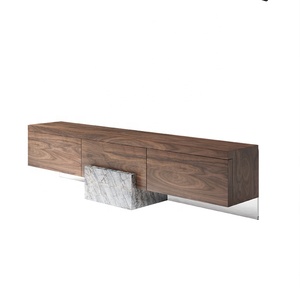 Nouveau design 2025 supports de télévision meuble en bois base en travertin meuble de télévision suspendu design exclusif - Product Image 4