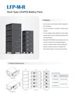 Pack de batteries LiFePO4 de type rack LFP-M-R 51,2 V 16,07 kWh avec protection IP21 pour système de stockage d'énergie solaire