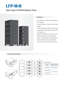 Paquete de Baterías LiFePO4 Tipo Rack LFP-M-R, 51.2V 16.07KWh, Protección IP21, Sistema de Almacenamiento de Energía Solar - Product Image 2
