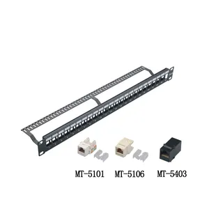 MT-4201 19 inch type 1U 24 port Unloaded Patch Panel blank patch panel with cable manager