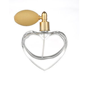 Botellas de perfume de cristal en forma de corazón transparentes al por mayor de los nuevos diseños 75ml con la bomba de aire - Product Image 4