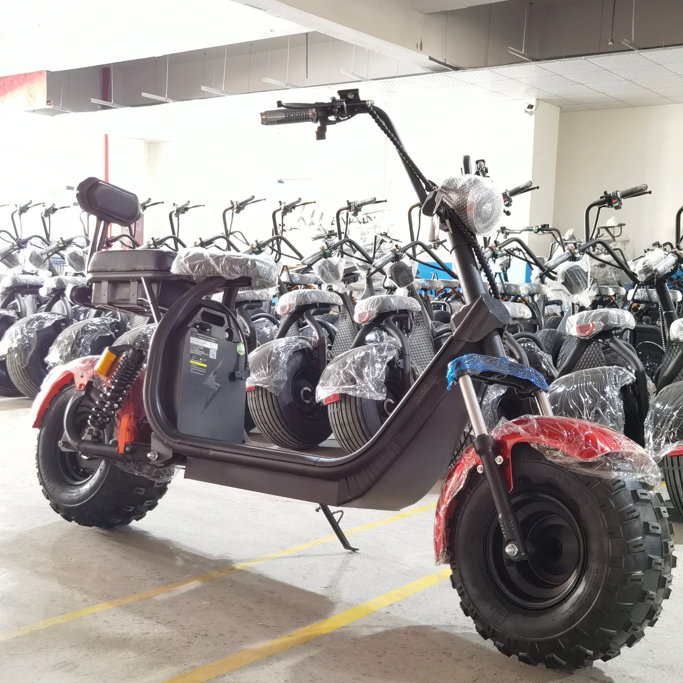 YIDE Citycoco 5000W güç kapalı yol Golf arabası elektrikli Scooter ile büyük tekerlekler