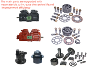 Kit de réparation de pompe hydraulique Doosan 401-00424 KYB : Pièces de bloc-cylindres et de plaque de soupape pour DX60-7 DH60-7 PSVD2-17E PSVD2-21E PSVD2-27E