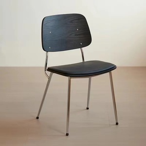 Nordic Japanese Design Metal <b>Dining</b> <b>Chairs</b> with Solid Backrest for Hotel and Home Use Modern Furniture - Product Image 2