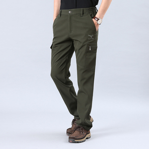 <strong>Mens</strong> Cargo Pants Waterproof 3 Layer <strong>Trousers</strong> Winter Softshell <strong>Fleece</strong> <strong>Lined</strong> Pants - Product Image 2