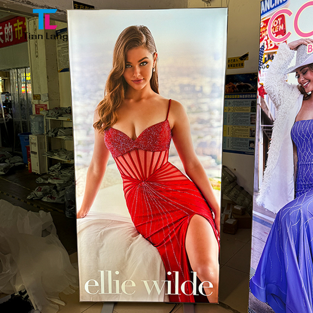 TianLang Trade Show Booth Back Lit Led Led Advertising Lightbox Foldable Seg Fabric Light Boxes