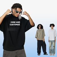 T-shirt pour homme à manches courtes, col montant, coupe ample, style décontracté, classique, pour l'été, vente en gros de mode