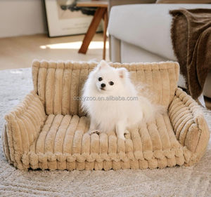 Großhandel Modernes Rechteckiges Luxuriöses Orthopädisches Haustierbett für Hunde, Abnehmbares Waschbares Plüschsofa, Einfarbig, im Karton verpackt - Product Image 6