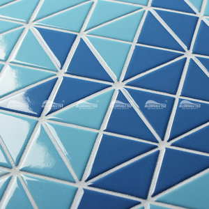 Mẫu Miễn Phí Spa Nghệ Thuật Ngoại Thất Gốm Sứ Tùy Chỉnh Sứ Hồ Bơi Waterline Gạch Tam Giác Mosaic Tường Hồ Bơi Gạch Mosaic - Product Image 3