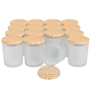 Verre à whisky de luxe LingKa, verre électro-plaqué 250 ml, verre irisé, design classique, couvercle en bambou, pot à bougie écologique - Product Image 6