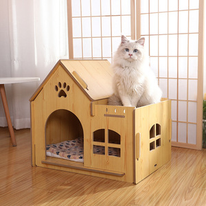 Maison pour animaux de compagnie en bois personnalisée, design détachable avec caractéristiques respirantes et anti-humidité, fournitures directes du fabricant, meubles - Product Image 2