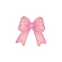 Patchs thermocollants en chenille motif nœud d'amour pour vêtements, vente en gros