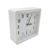 Horloge de chevet éducative pour enfants de 4 pouces avec veilleuse, alarme silencieuse personnalisée, horloge de bureau en métal ABS pour l'apprentissage des enfants, motif dessin animé