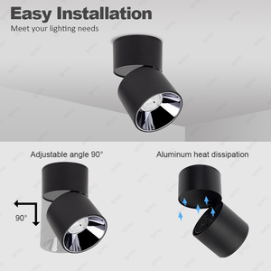Vòng Trần xoay AntiGlare CCT thay đổi độ sáng LED Spotlight COB LED ánh sáng tại chỗ bề mặt gắn vuông LED xuống ánh sáng Downlight - Product Image 3