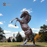 Sculpture de cheval en bronze de grande taille pour jardin extérieur, statue de cheval en bronze de grande taille pour la décoration de la ferme