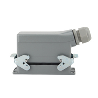Entrada de cable superior lateral Rectangular eléctrico impermeable HE conector de servicio pesado 24 pines impermeable a prueba de polvo conector de servicio pesado
