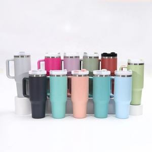 Gobelet isotherme en acier inoxydable de 40 oz avec poignée pour le camping, tasse de voyage, grande capacité, bouteille d'eau portable - Product Image 2