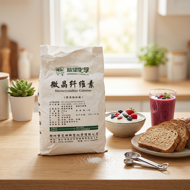 Food Grade MCC Microcrystalline Cellulose Powder E460(i) Anti Caking Agent for Food Dairy Beverage XINWANG Brand 24 Months
