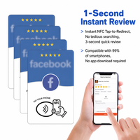 Mini-étiquette NFC personnalisable en PVC avec code QR pour téléphone, carte de visite électronique NTAG213/215 pour avis sur les réseaux sociaux