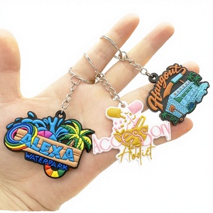 Llavero de Goma de PVC Suave 3D con Logotipo Personalizado para Regalo Empresarial - Tendencia de Moda, Impresión Tipográfica Impermeable - Product Image 1