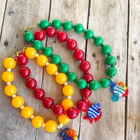 Collar de Cuentas de Vidrio Coloridas Minimalistas Personalizadas, Gargantilla de Cuentas Acrílicas Hechas a Mano, Joyería Hipoalergénica para Mujer, Regalos