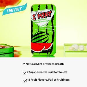 Bonbons à la menthe et à la pastèque frais, <span class=keywords><strong>sans</strong></span> <span class=keywords><strong>sucre</strong></span>, rafraîchisseur d'haleine, 8 saveurs de fruits, bonbons durs au xylitol en boîte longue 21g - Product Image 5