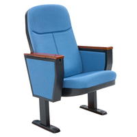 Utilisation commerciale de sièges de théâtre auditorium rétractable rembourré en tissu personnalisé de style moderne canapé pieds en acier hauteur réglable