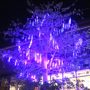 Lễ Hội Đầy Màu Sắc RGB Wedding Icicle Fall String Ngoài Trời Đường Phố <span class=keywords><strong>Led</strong></span> Mưa Phong Cách Trang Trí <span class=keywords><strong>Lights</strong></span> Đối Với Sự Kiện <span class=keywords><strong>Meteor</strong></span> Shower Ánh Sáng - Product Image 4
