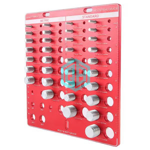 34 medidores rosca Detector & Parafuso Comparador SAE/Metric conversão com projeto à prova de erros Anti Slip Nut Bolt Checker - Product Image 1
