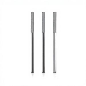 Pilón de laboratorio cromado de 280 mm con cabeza texturizada, varilla de metal para homogeneización de muestras de tejido, uso en laboratorio - Product Image 2