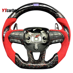 Volant en fibre de carbone véritable personnalisé YTcarbon pour Grand Cherokee Charger Challenger <span class=keywords><strong>Durango</strong></span> Chrysler 300 SRT <span class=keywords><strong>SRT8</strong></span> Trackhawk - Product Image 6