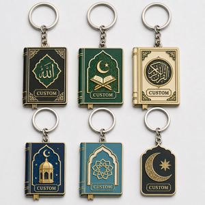 Llavero Personalizado al por Mayor de Alta Calidad con Diseño del Corán, Mini Libro Sagrado, Llaveros con Diseño Religioso Islámico, Recuerdo para Musulmanes - Product Image 1
