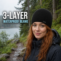 Gorro de Punto Impermeable de 3 Capas, Térmico, Cortavientos y Transpirable para Invierno, para Esquí, Senderismo y Ciclismo, Diseño Personalizado