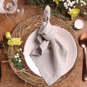 <span class=keywords><strong>Tovagliette</strong></span> in Giacinto d'Acqua Naturale Stile Boho, 12 e 13 Pollici, Intrecciate in <span class=keywords><strong>Vimini</strong></span>, Rustiche per Tavola da Pranzo - Product Image 6