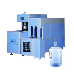 Mesin manufaktur botol PET Semi Auto 5 galon mesin cetak tiup botol air Minerl dengan biaya rendah