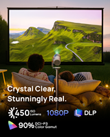 Projecteur portable mini XGIMI MoGo 4, batterie intégrée, 2,5 heures d'autonomie, Google TV, Netflix, haut-parleur Harman Kardon 12W.