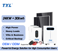 Kit Photovoltaïque Complet T.Y.L 24KW+32KWh avec Batterie LiFePO4 et Onduleur Hybride Intelligent pour Sauvegarde Familiale Moyenne et Stockage pour Petites Exploitations Agricoles