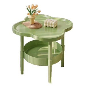 New creative bedside <b>table</b>, movable <b>sofa</b> <b>side</b> <b>table</b>, cream-colored movable bedside <b>table</b>, trendy four-leaf clover shelf - Product Image 5