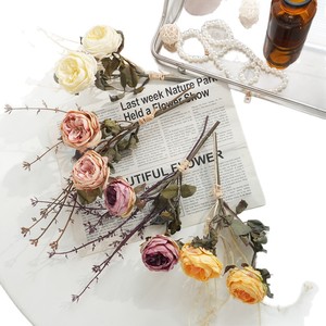 Bouquet de fleurs artificielles Plain Realm, noué à la main, en tissu métallique, décoration d'intérieur, accessoires de mariage - Product Image 5