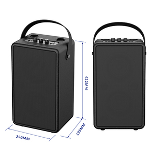 M5501 M5502 Altavoz de Gran Potencia con Doble Woofer de 5 Pulgadas, Caja Acústica Clásica Tipo Maleta, Altavoz con Gabinete de Madera - Product Image 5